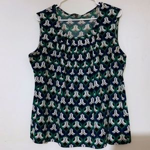 🍮- Kasper sz 1X Geometric Sleeveless Top